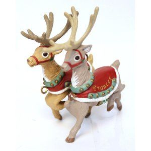 VTG 1992 Hallmark Prancer Vixen Ornament #2 Santa Reindeer Christmas